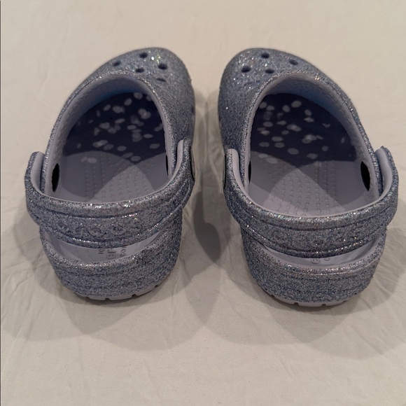 Sparkly blue and purple toddler crocs - Picture 2 of 4
